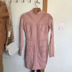 Pink mesh dress